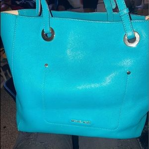MK Teal tote bag